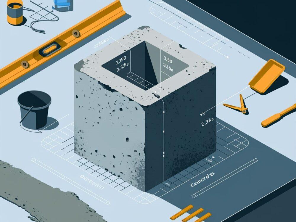 Betonowy blok w procesie budowy