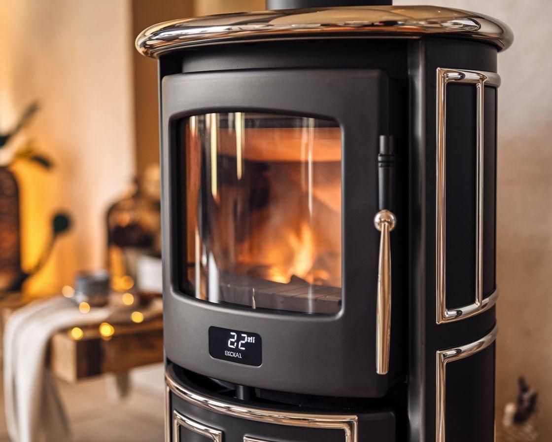 Ciepły salon z piecem na ekogroszek