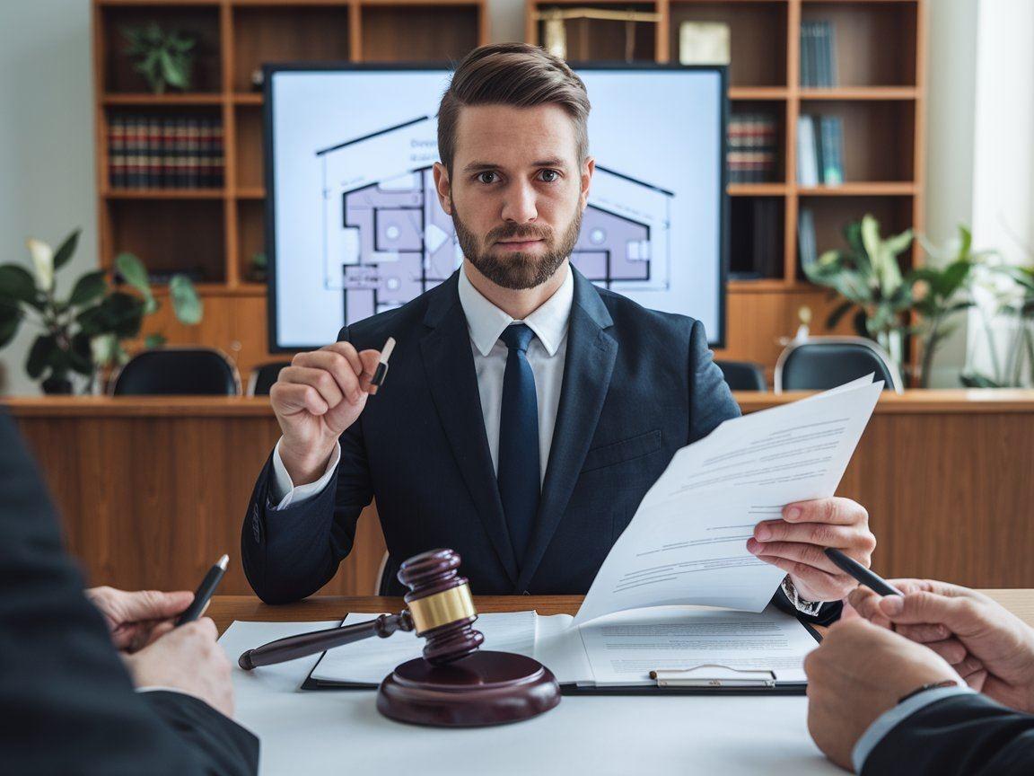 Dokumenty budowlane na stole