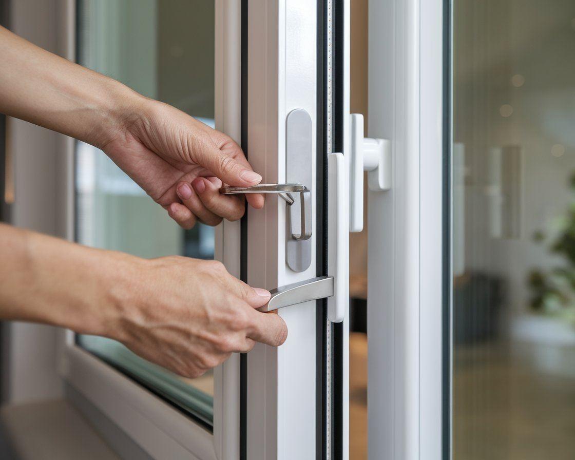 Domowe okno uchylne z mechanizmem