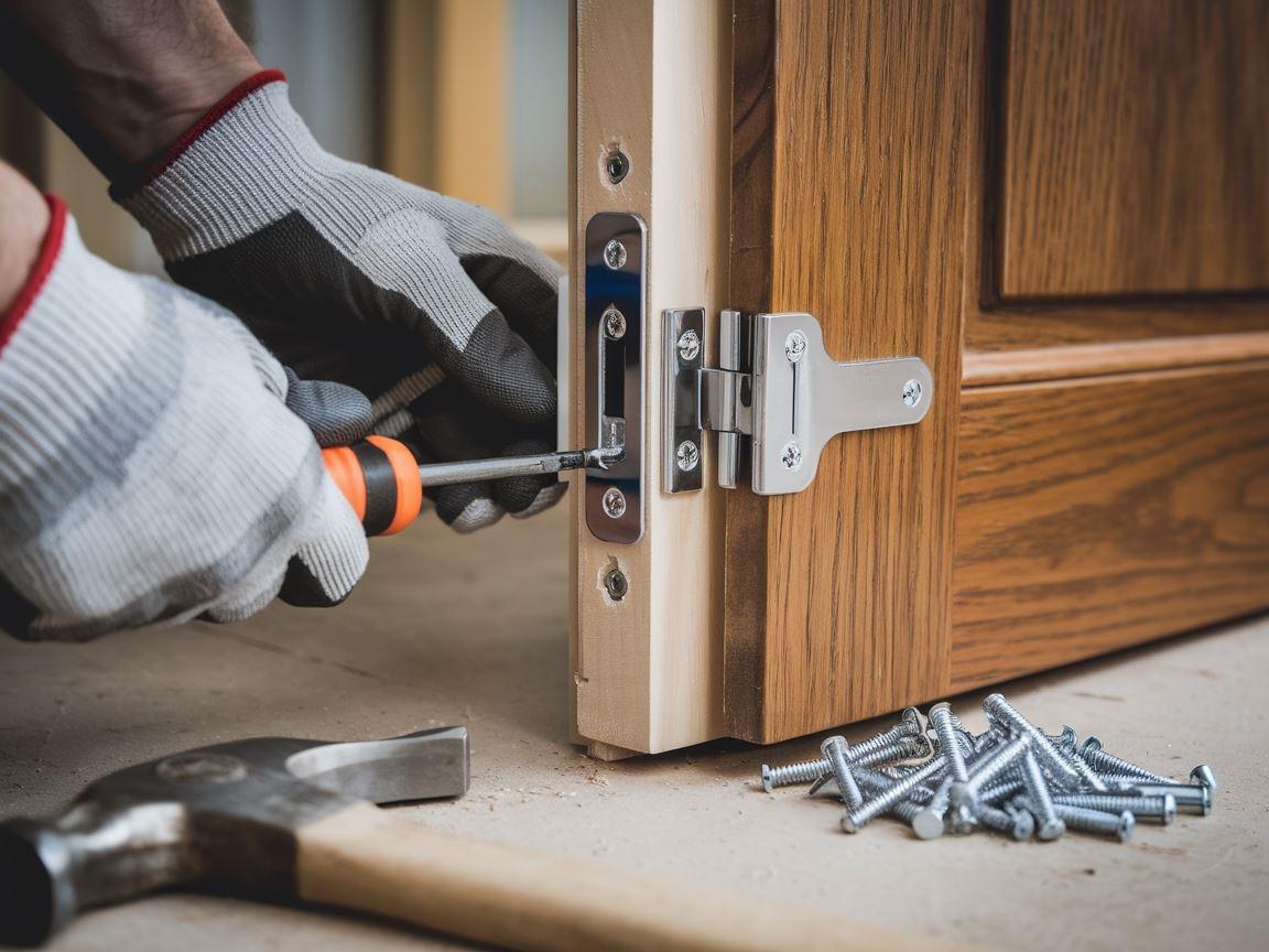 Drzwi i zawiasy – montaż w trakcie