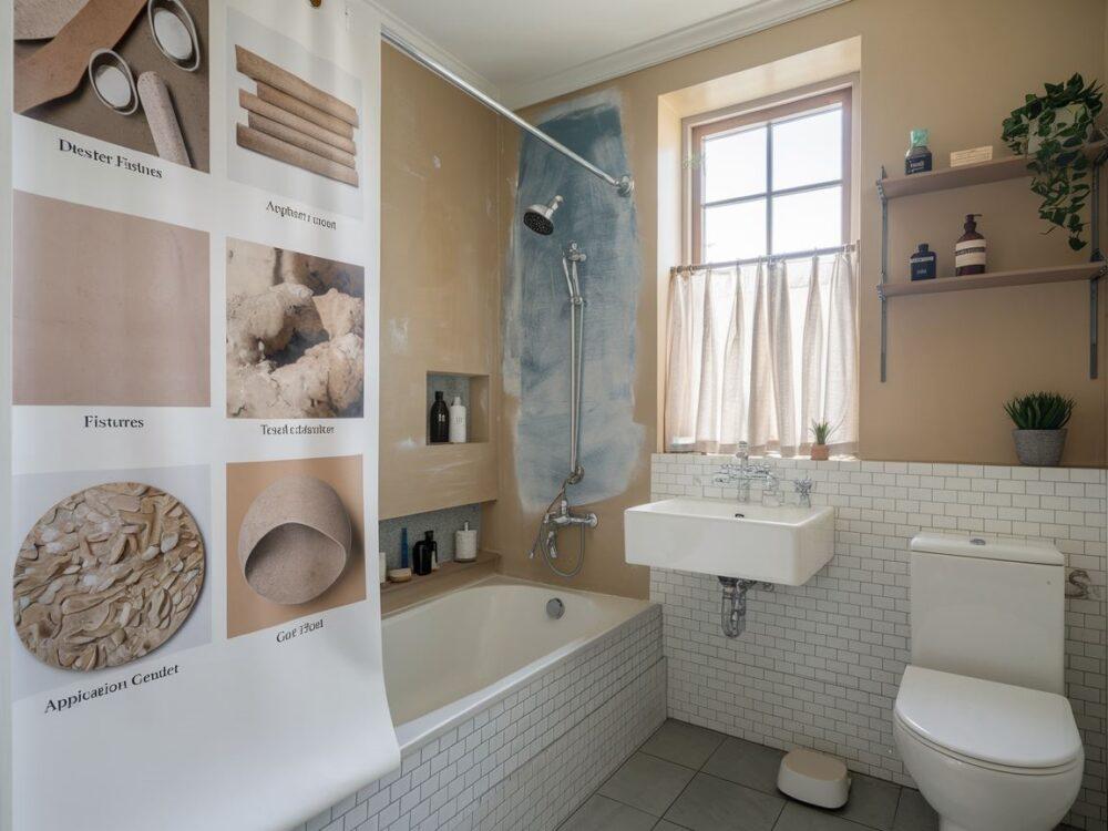 Estetyczna gładź na ścianie łazienki