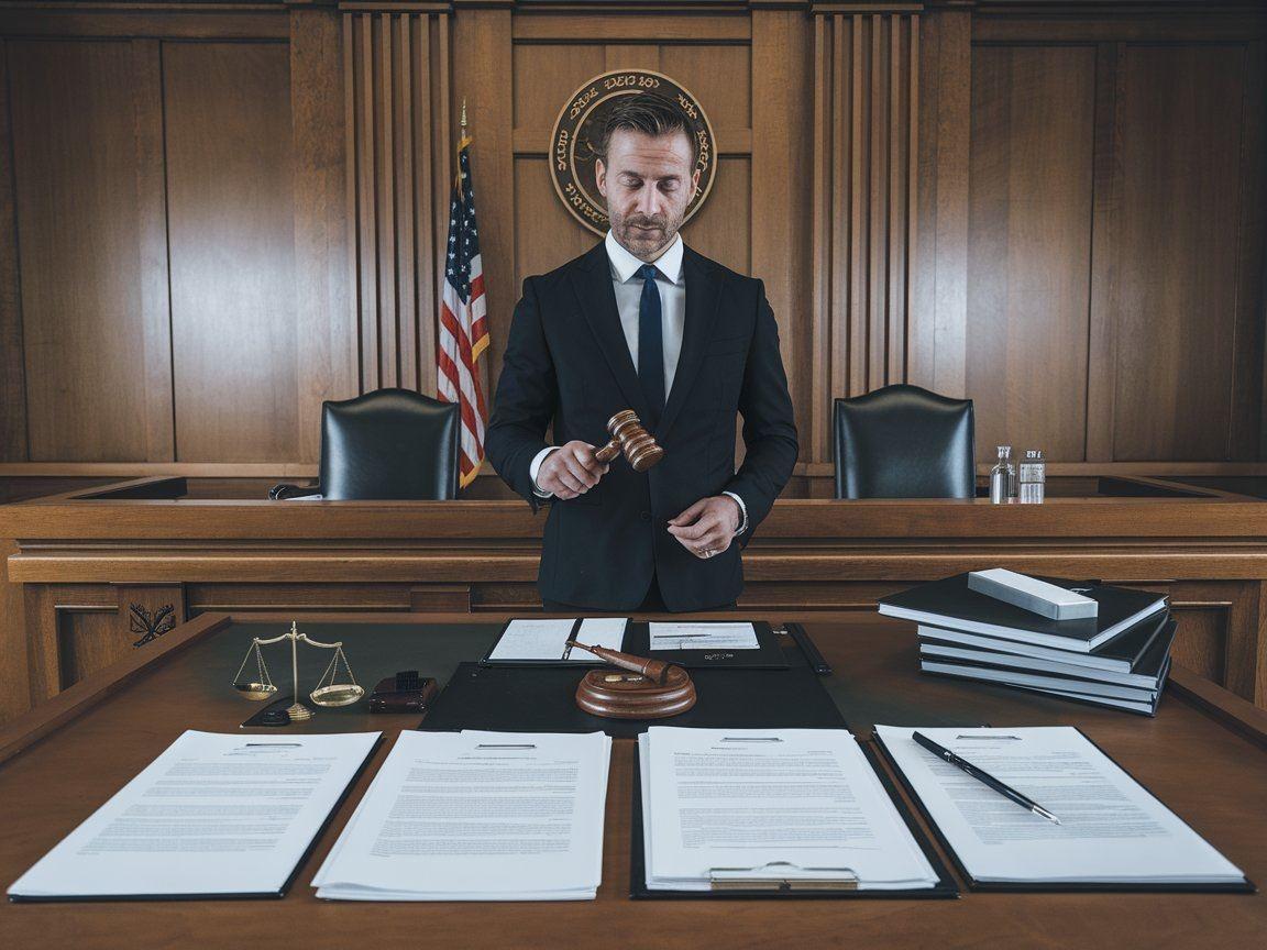 Gavel i dokumenty prawne