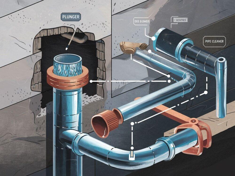 Hydraulik naprawiający rurę w ścianie
