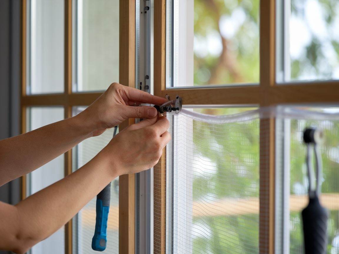 Instalowanie moskitiery w domu