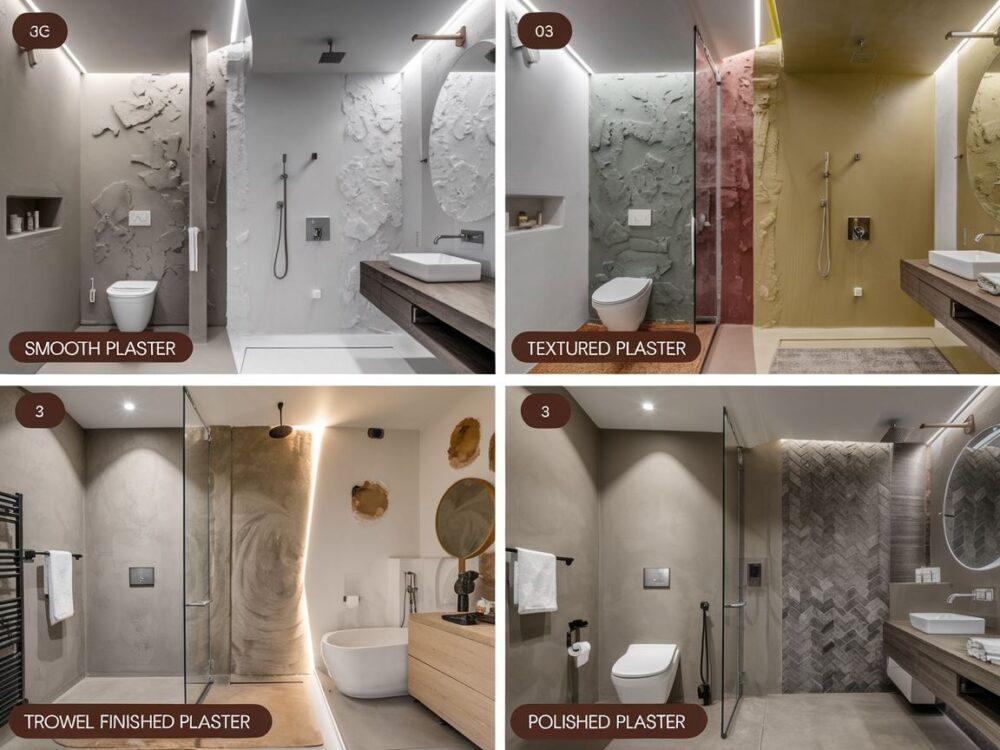 Nowoczesne wykończenie ścian łazienki