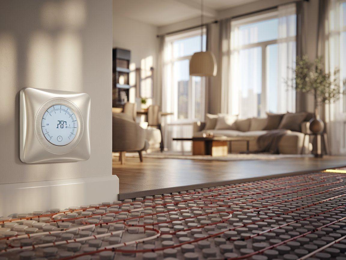 Ogrzewanie podłogowe w salonie