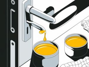 Oprysk na mechanizm drzwiowy