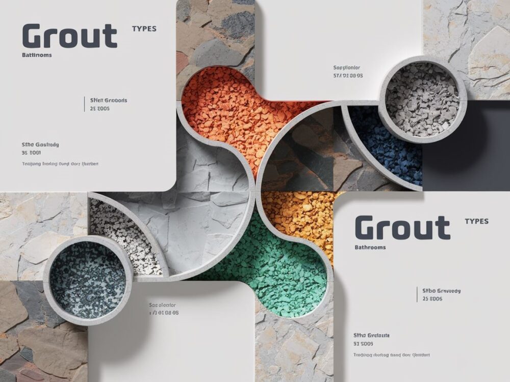 Płytki i fuga w jasnym wnętrzu