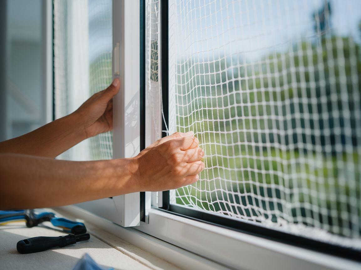 Praca z moskitierą w domu
