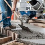 Przygotowanie suchego betonu pod krawężniki