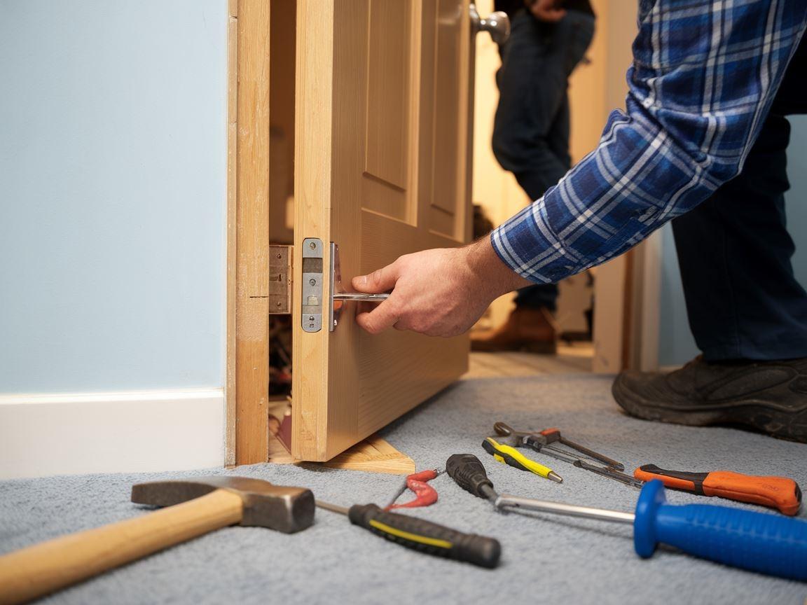 Przystosowanie drzwi do zawiasów