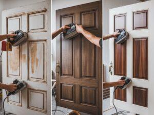 Remont drzwi z okleiną