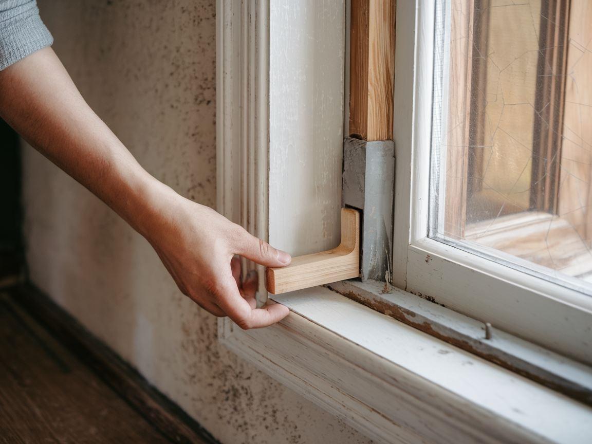 Uszkodzone okno w domu