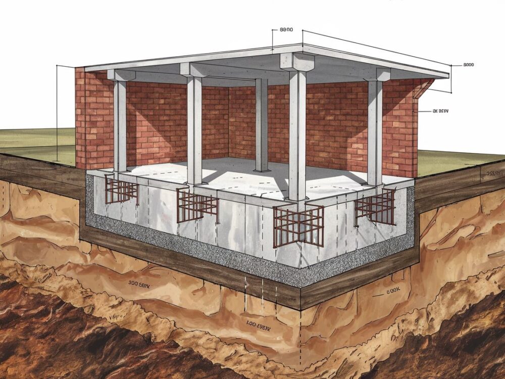 Wykop pod fundament garażu