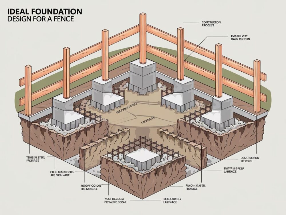 Wykop pod fundament ogrodzenia