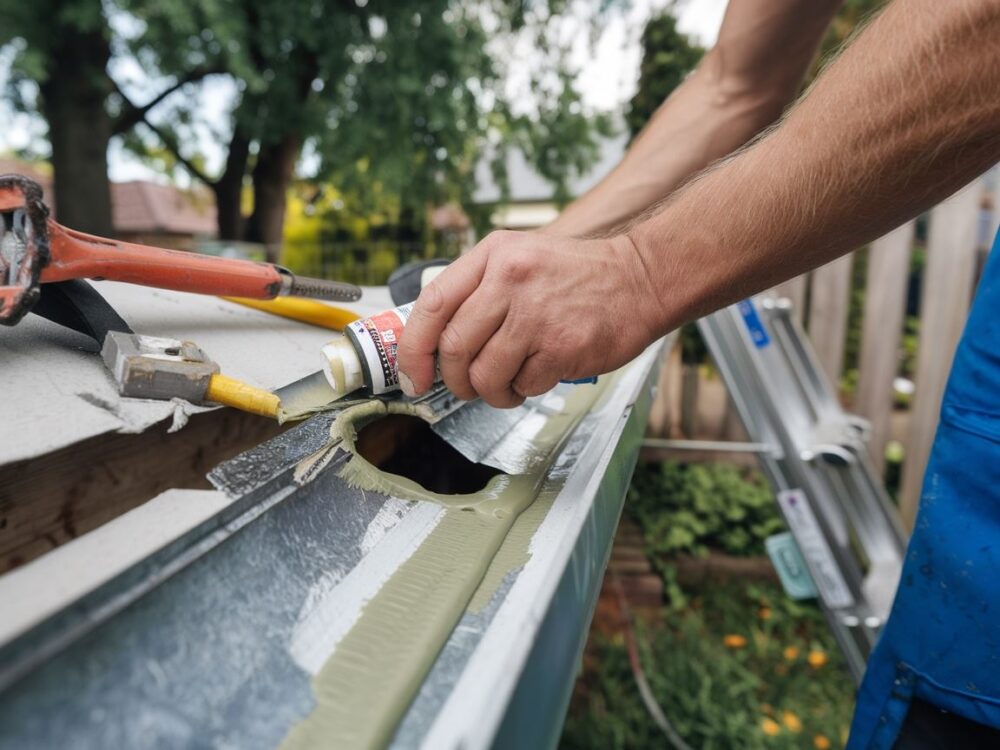 Zabezpieczenie rynny przed przeciekami