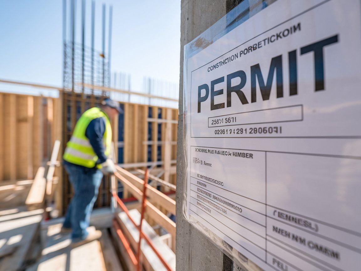 Zbliżenie na numer pozwolenia na budowę