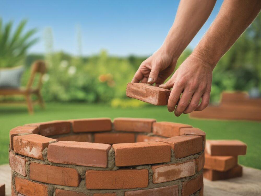 Budowa paleniska z cegieł