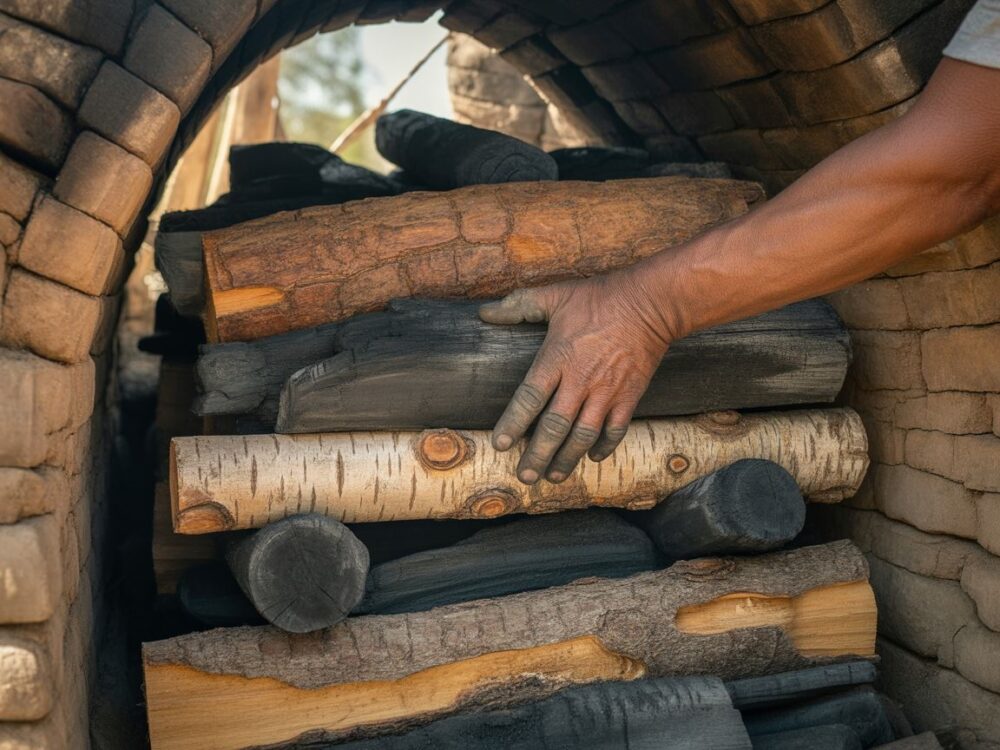 Detale węgla drzewnego