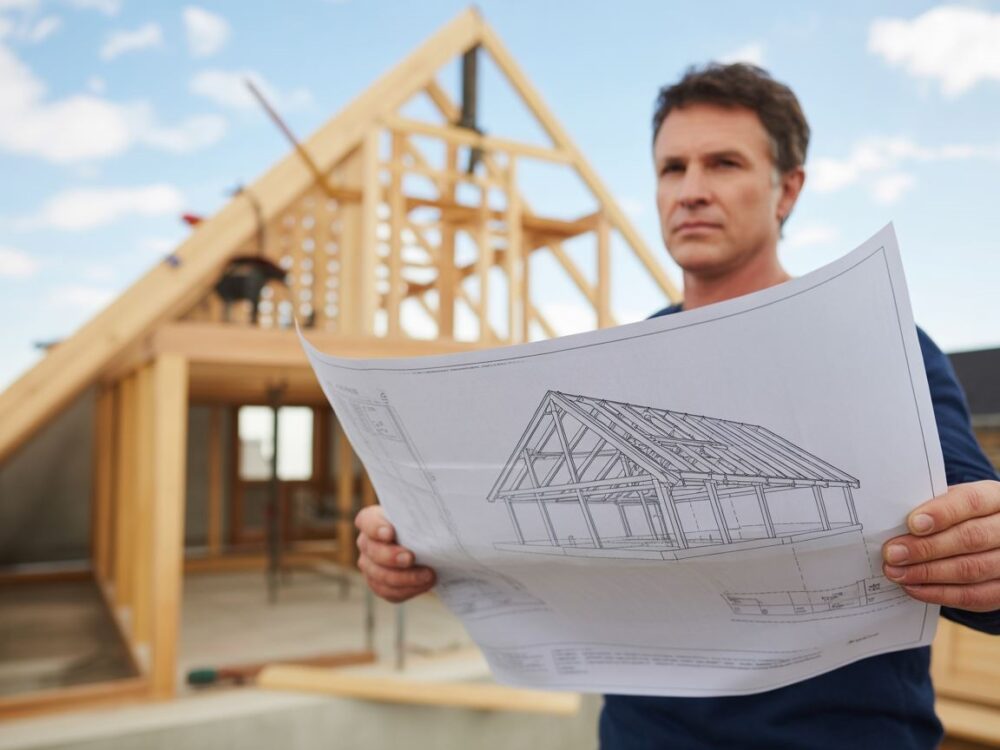 Drewniane krokwie dachowe