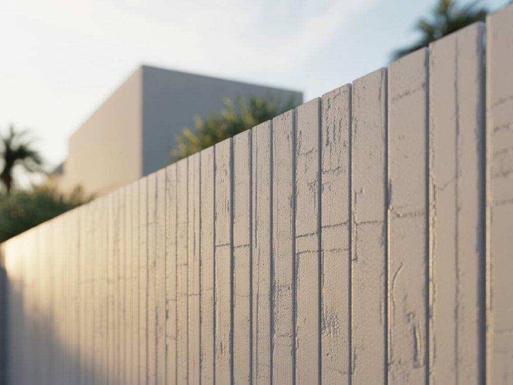 Elegancki płot betonowy