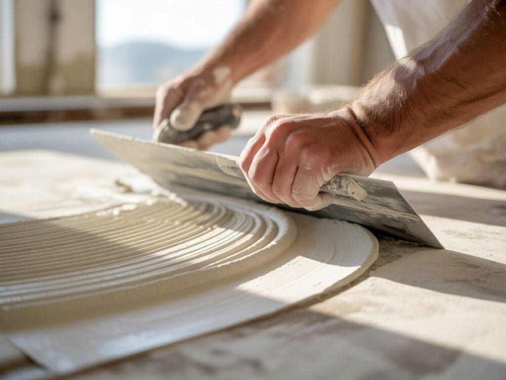 Faktura tynku maszynowego