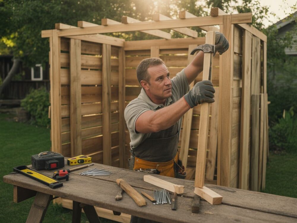 Montaż drewnianej wiaty