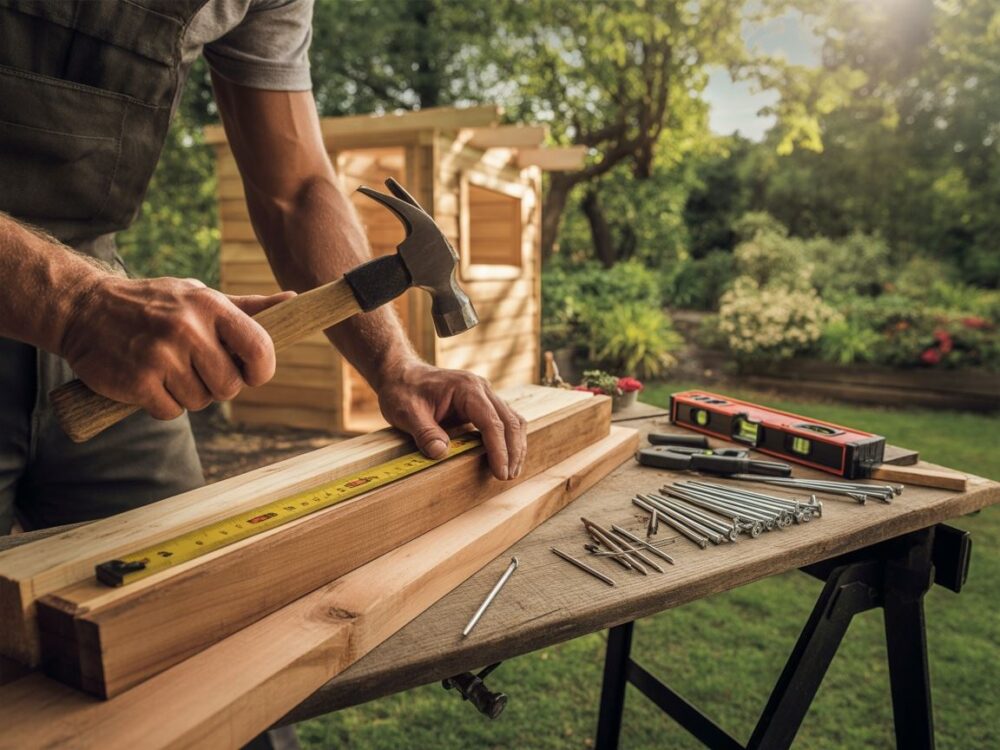 Narzędzia do budowy drewutni