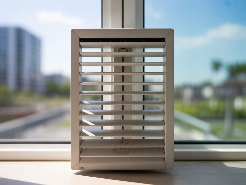 Otwarte nawiewniki okienne