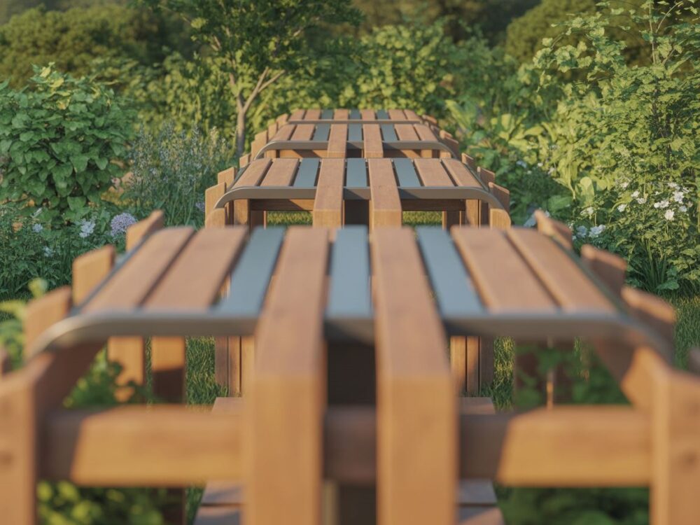 Panel ogrodzenia drewnopodobny