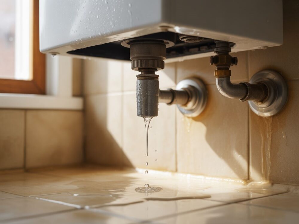 Wyciek wody z bojlera