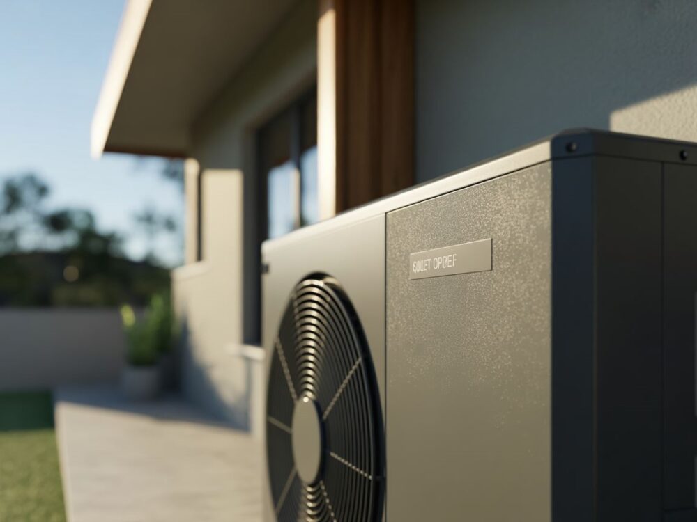 Wyciszona pompa ciepła fasada